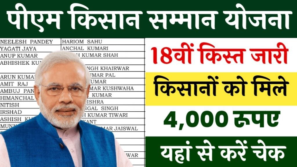 pm kisan 18th installment rs 4000