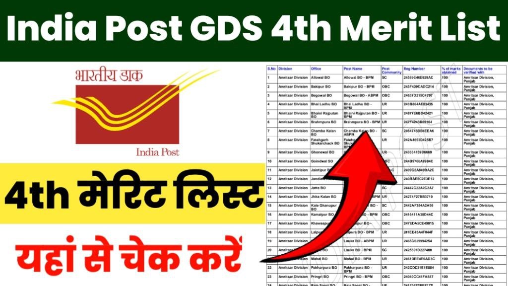 GDS 4th Merit List 2024