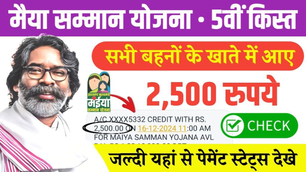 Maiya Samman Yojana 5th Kist